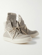 Rick Owens - Geobasket Leather High-Top Sneakers - Gray