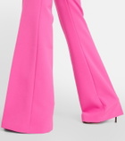Safiyaa Alexa high-rise flared crêpe pants