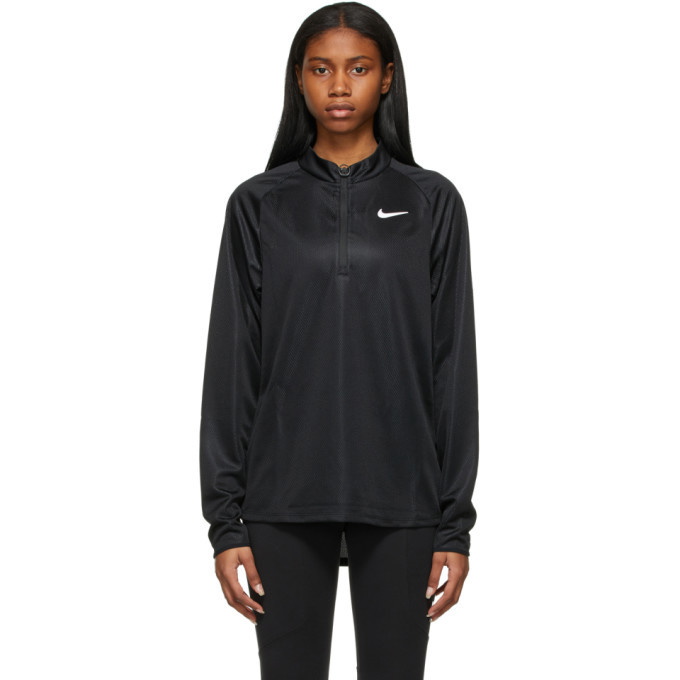 Photo: Nike Black NikeCourt Challenger Half-Zip Sweater