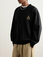 Marant - Mikoe Logo-Embroidered Cotton-Blend Jersey Sweatshirt - Black