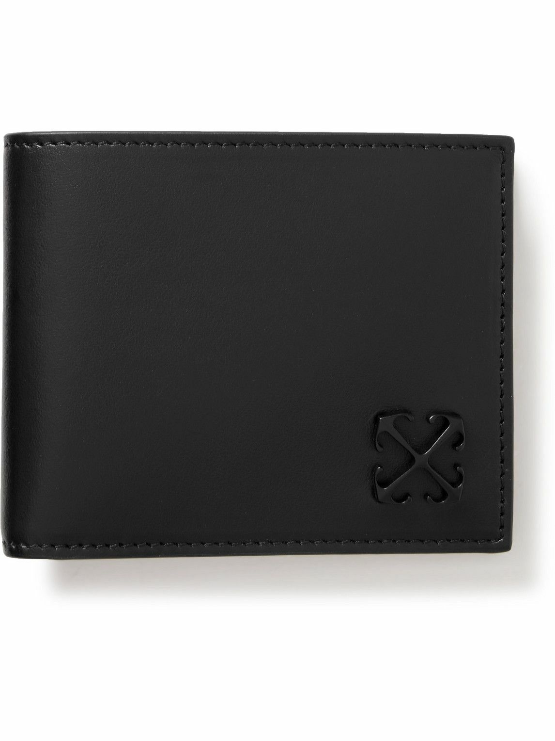 Off-White - Jitney Logo-Embellished Leather Bifold Wallet Off-White