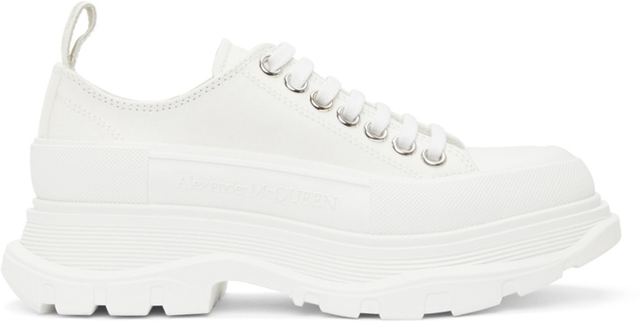 Photo: McQueen White Tread Slick Low Sneakers