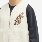 Honor the Gift Men's Teddy Notes Fleece Vest in Cream