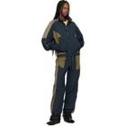 Andersson Bell Navy & Khaki Color Block Nylon Track Pants