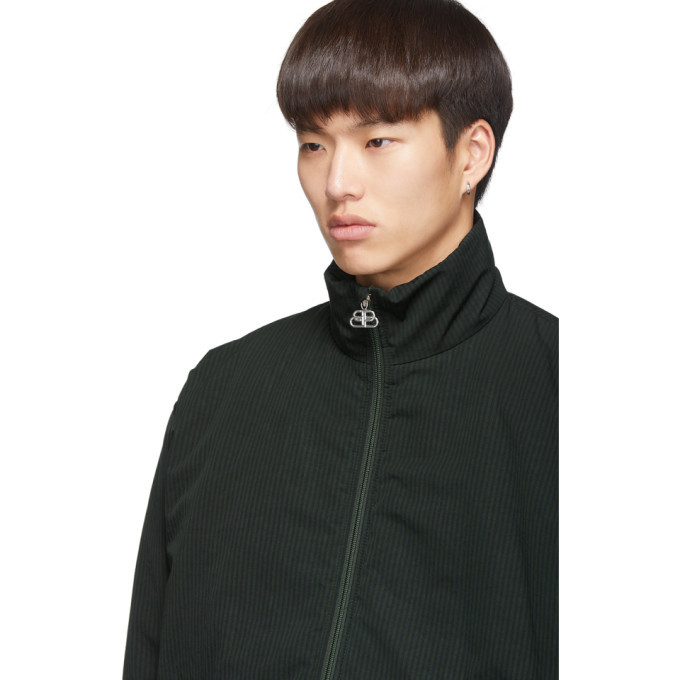 Jacket black with outlet green stripes