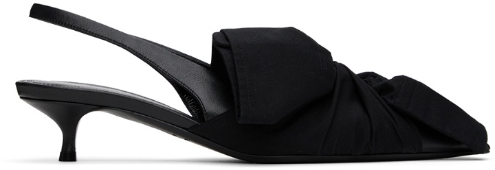Photo: Balenciaga Black Knife Chemise 40mm Slingback Heels