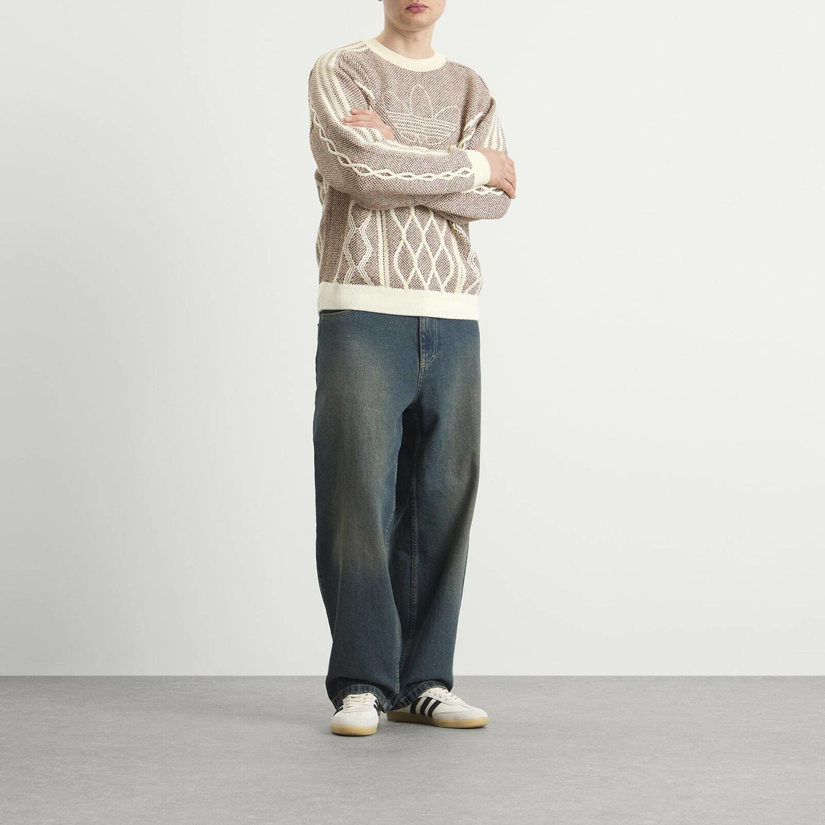 Adidas Men's Lunar New Year Sweater in Cream White