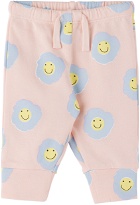 Stella McCartney Baby Pink Smiley Flower Print Lounge Pants