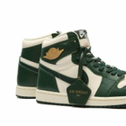 Air Jordan Women's 1 Retro Hi OG W Sneaker in Pale Ivory/Pro Green-Fir/Coconut Milk