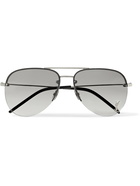 SAINT LAURENT - Rimless Aviator-Style Silver-Tone Sunglasses - Silver