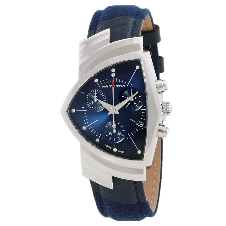 Photo: Hamilton Ventura Chronograph Quartz Blue Dial Watch H24432941
