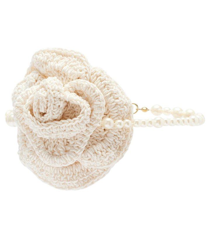 Photo: Magda Butrym Crochet faux pearls sterling silver necklace