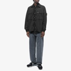 Stone Island Men's Garment Dyed Two Pocket Zip Overshirt in Black