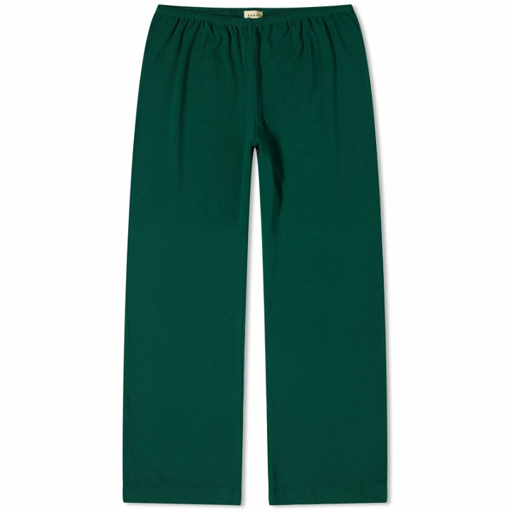 Photo: DONNI. Women's Scallop Henley Simple Pants in Vert
