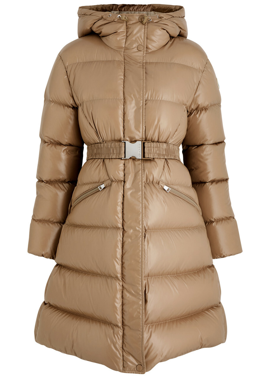 Moncler Bellevue Quilted Nylon Coat Beige Moncler
