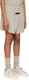 Essentials Kids Gray Patch Shorts