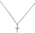 Emanuele Bicocchi Silver Cross Skull Pendant Necklace