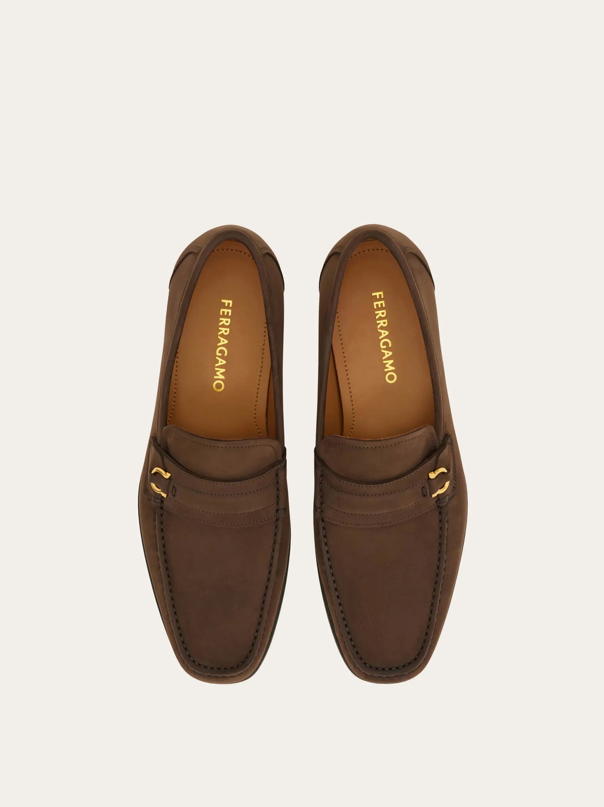 Ferragamo Mens Gancini loafer in Brown
