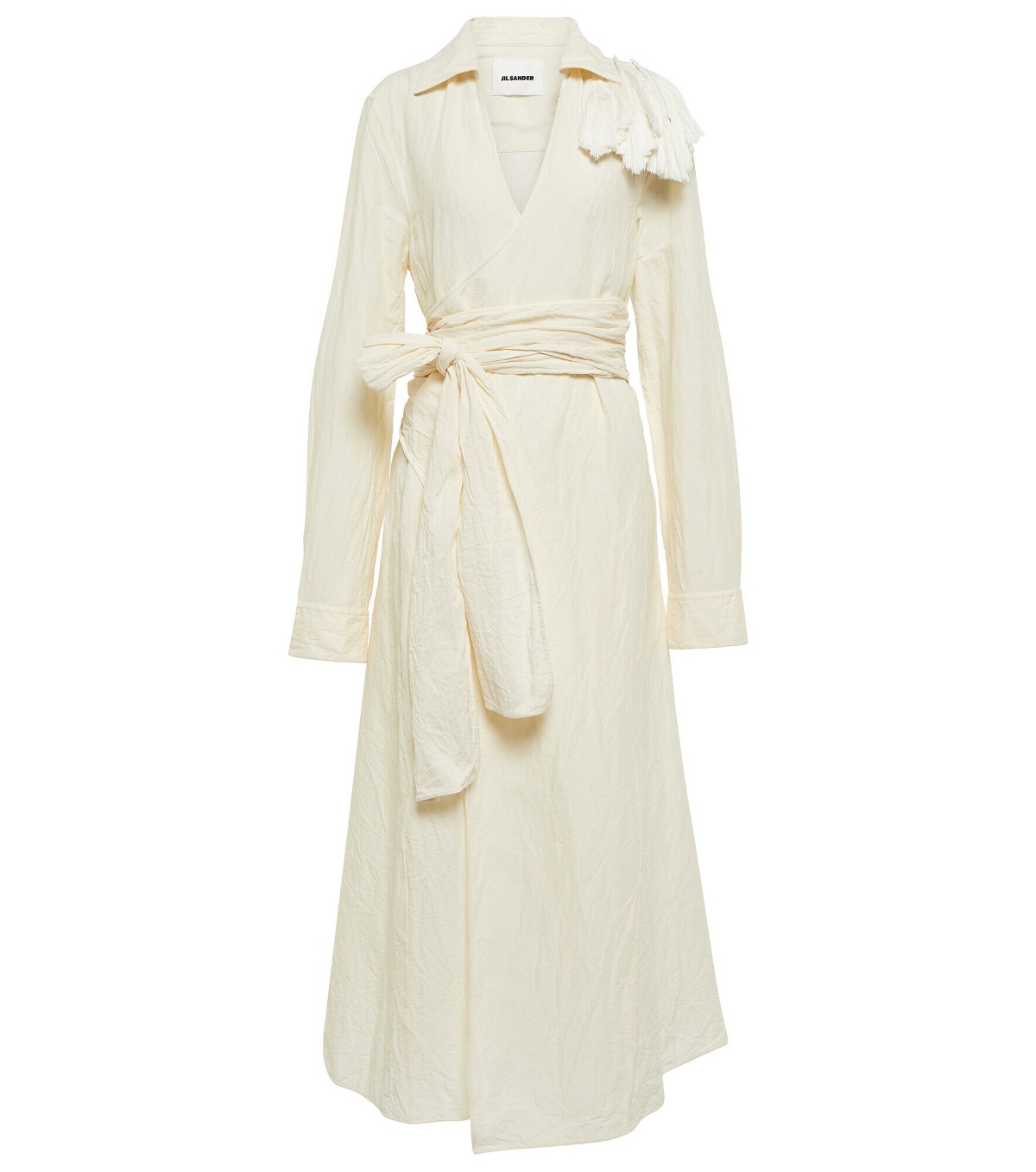 Jil Sander - Linen and cotton wrap dress Jil Sander