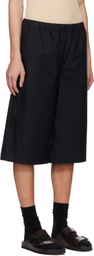 Rier Black Popeline Bermuda Shorts