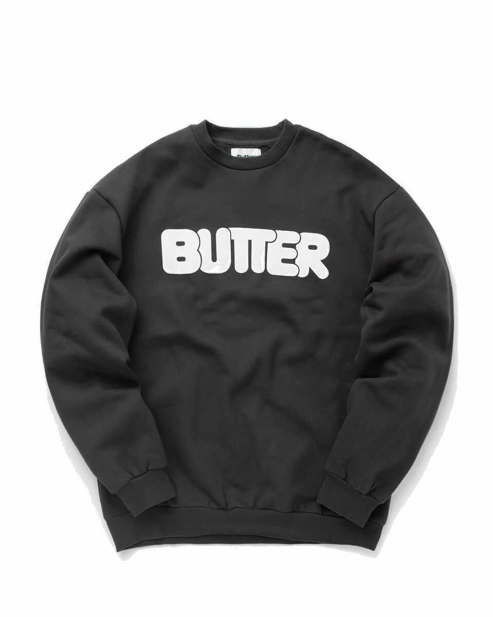 Photo: Butter Goods Rounded Logo Crewneck Black - Mens - Sweatshirts