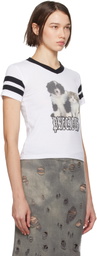 Ashley Williams White Puppy & Kitten Varsity T-shirt