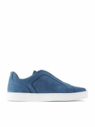 Manolo Blahnik - Agilio Nubuck Slip-On Sneakers - Blue