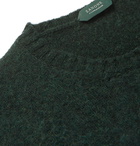 Incotex - Slim-Fit Mélange Virgin Wool Sweater - Forest green