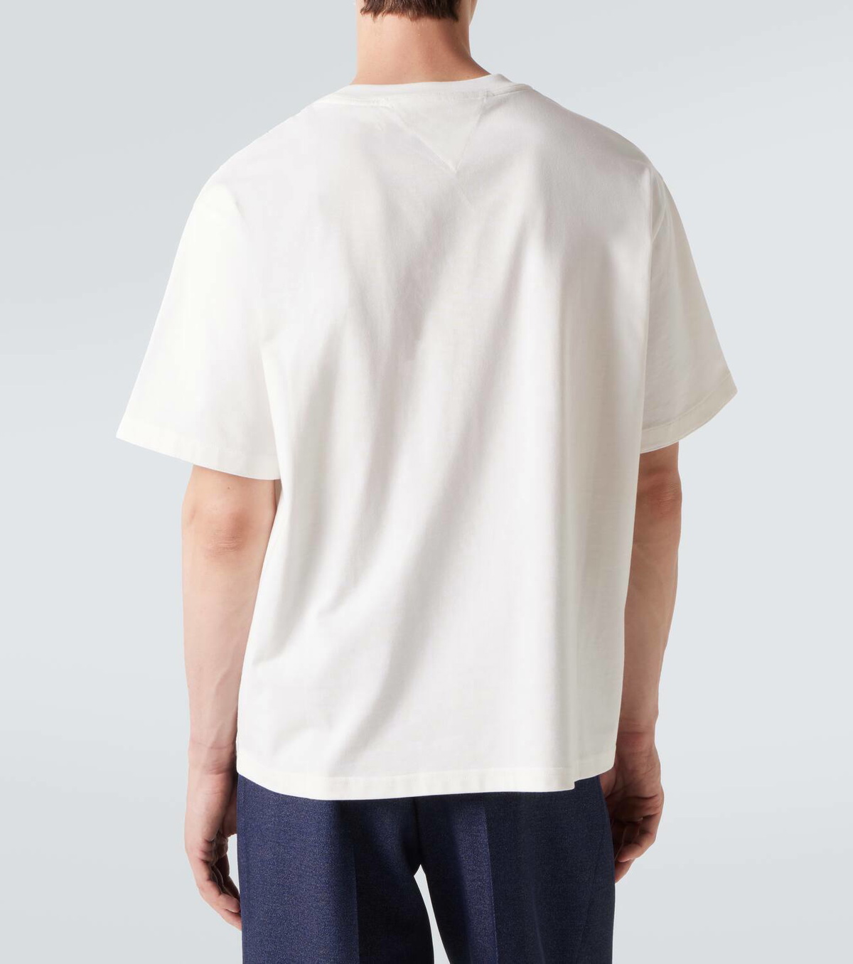 【Bottega Veneta】 Suede-trimmedコットンジャージTシャツ Bottega Veneta Suede-trimmed cotton jersey T-shirt Bottega