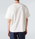Bottega Veneta Suede-trimmed cotton jersey T-shirt