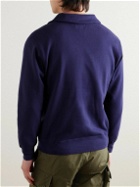 Beams Plus - Cotton-Jersey Half-Zip Sweatshirt - Blue