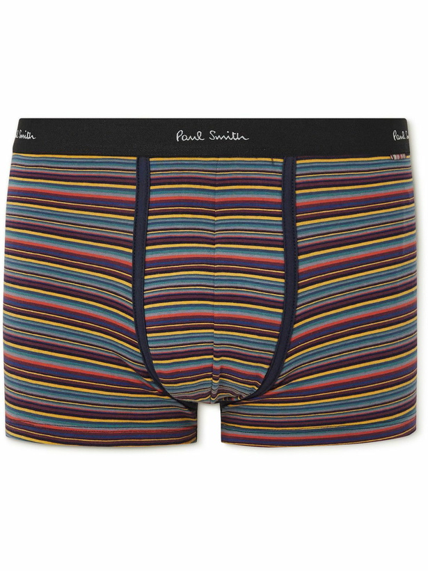 Photo: Paul Smith - Striped Stretch-Cotton Boxer Briefs - Red