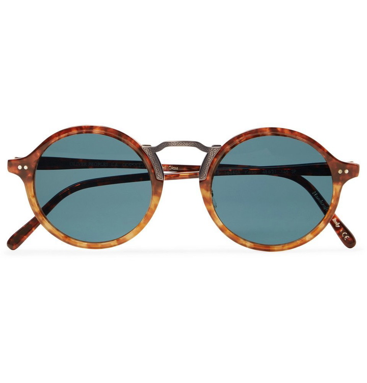 Photo: Oliver Peoples - Kosa Round-Frame Tortoiseshell Acetate and Gold-Tone Polarised Sunglasses - Brown