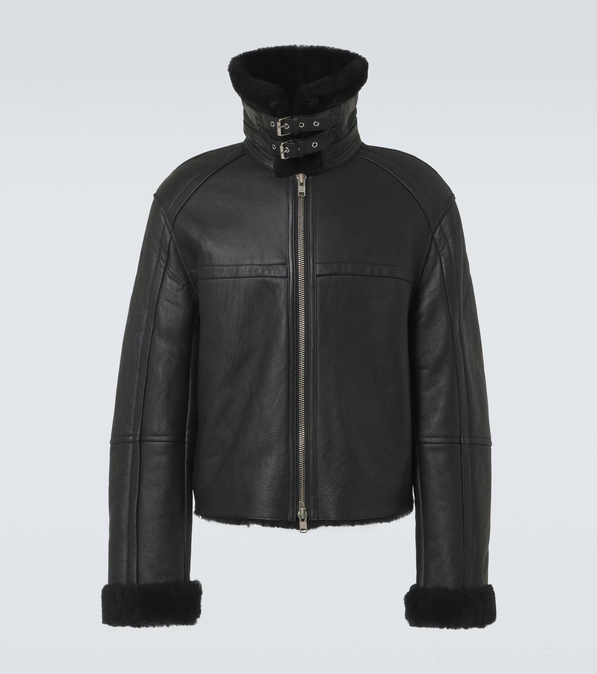 Entire Studios Shearling-lined leather jacket