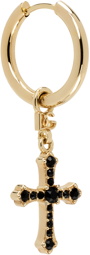 Dolce & Gabbana Gold & Black Cross Single Earring