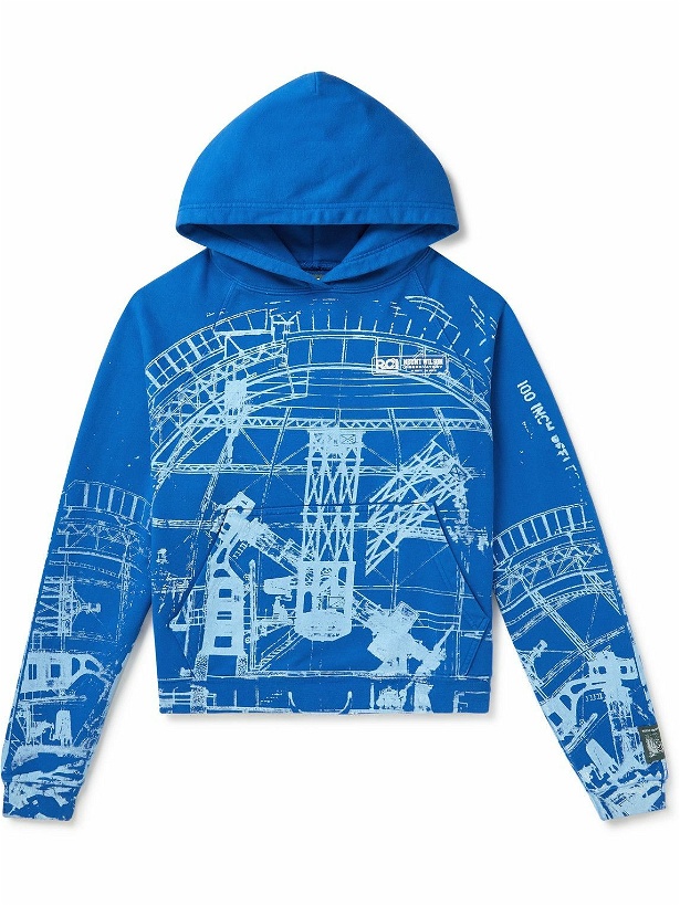 Photo: Reese Cooper® - Printed Cotton-Jersey Hoodie - Blue