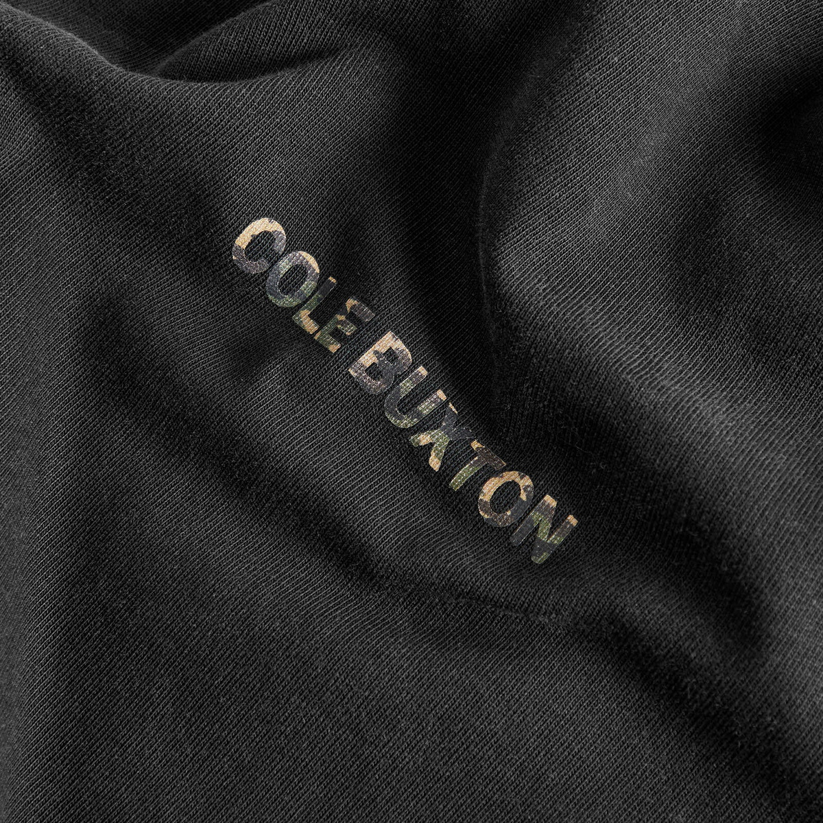 END. x Cole Buxton Camo Sportswear T-Shirt in Vintage Black
