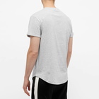 Balmain Men's Flocked Coin T-Shirt in Grey/White