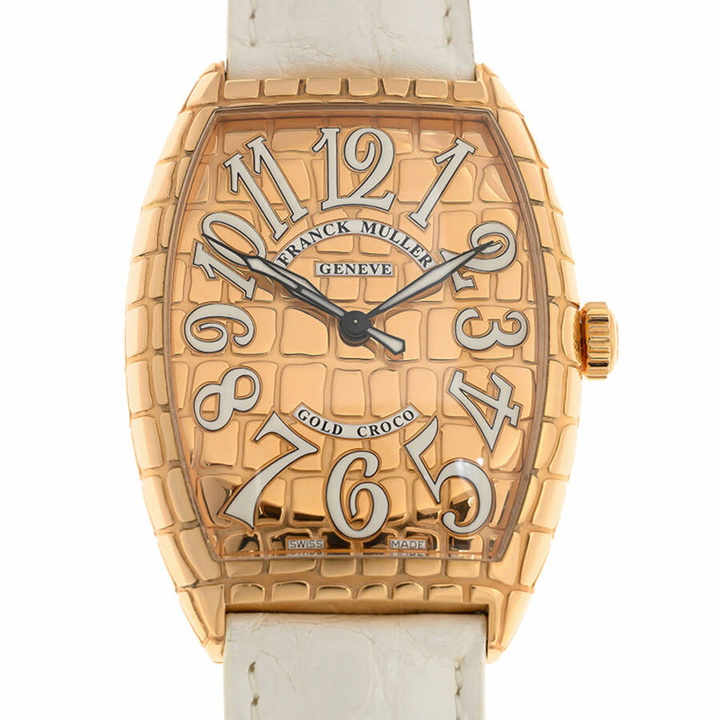 Photo: Franck Muller Cintree Curvex Automatic Rose Gold Dial Unisex Watch 6850BSCGOLDCRO(5N)-WT STRAP