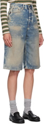 Acne Studios Blue Loose-Fit Denim Shorts