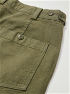 ARKET - Eurythmics Straight-Leg Pleated Cotton-Twill Trousers - Green