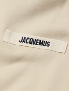 Jacquemus - Logo-Appliquéd Cotton-Jersey Hoodie - Neutrals