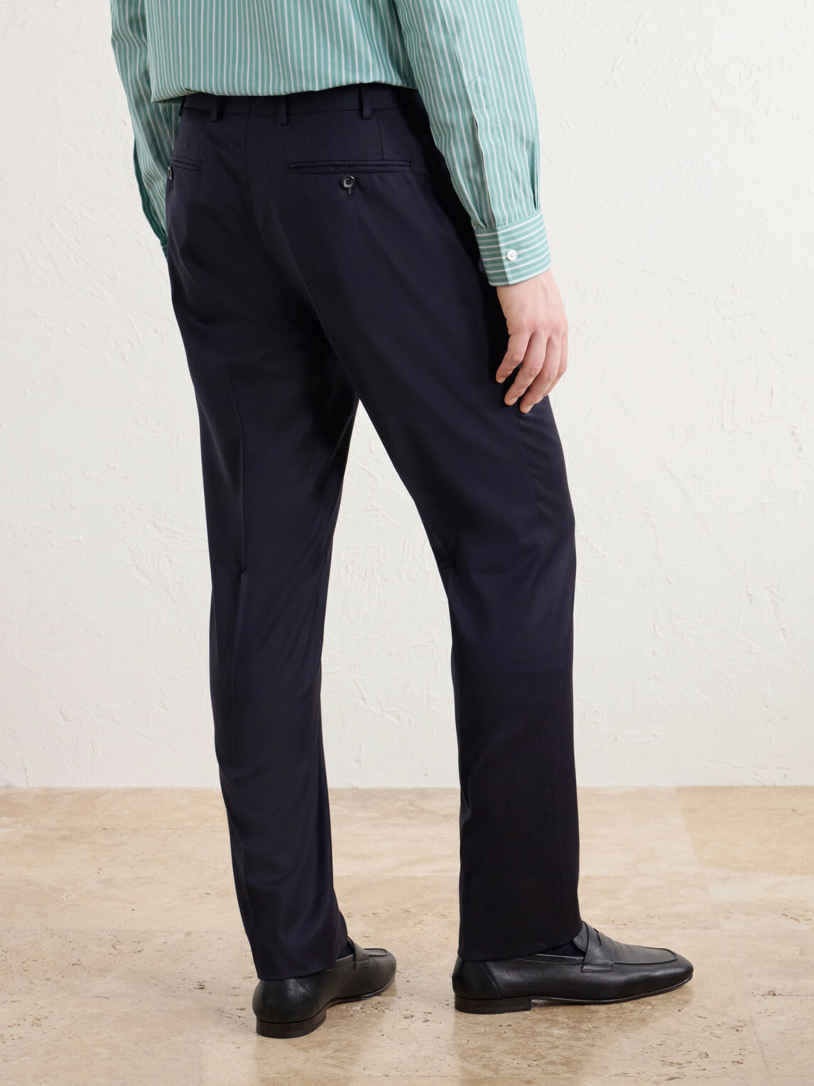Canali - Slim-Fit Tapered Wool-Twill Suit Trousers - Blue