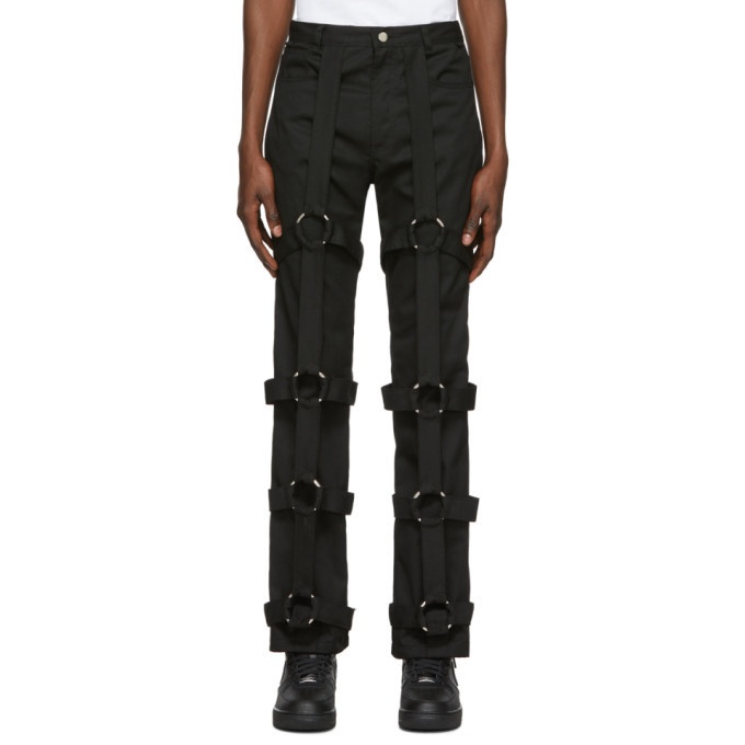 Photo: Who Decides War by MRDR BRVDO SSENSE Exclusive Multicolor Paint Splatter Harness Trousers