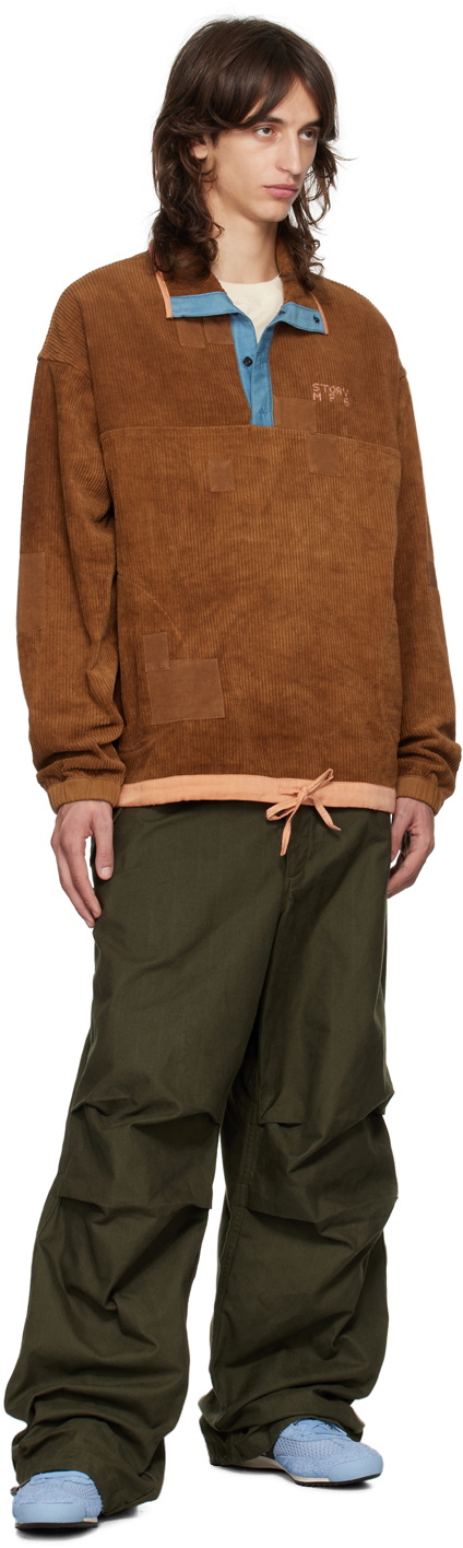 Story mfg. Brown Polite Pullover Sweatshirt Story Mfg.