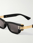 Bottega Veneta - D-Frame Acetate, Silver- and Gold-Tone Sunglasses