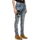 AMIRI Blue Varsity Patch Jeans