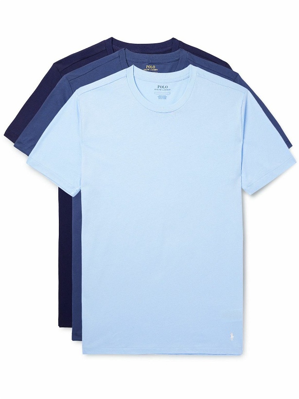 Photo: Polo Ralph Lauren - Set of Three Cotton-Jersey T-Shirts - Blue