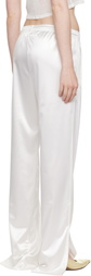MM6 Maison Margiela White Satin Lounge Pants