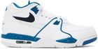 Nike White & Blue Air Flight 89 Sneakers